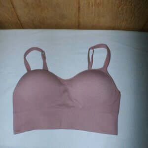 New Victorias Secret Flow On Point No Wire Longline Bra Womens  Small  Pink